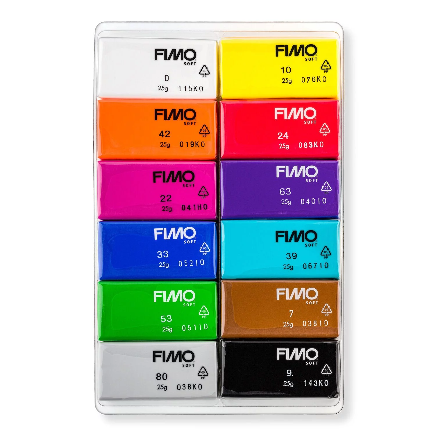 Opitec Espana  Arcilla polimérica FIMO® soft, 12 semi bloques